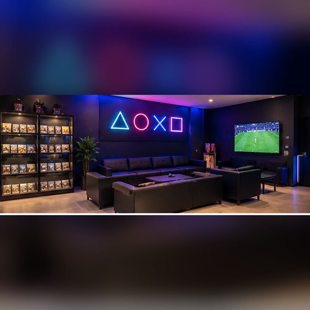 Ilustrasi konsep ruang lounge PlayStation MAIN5000